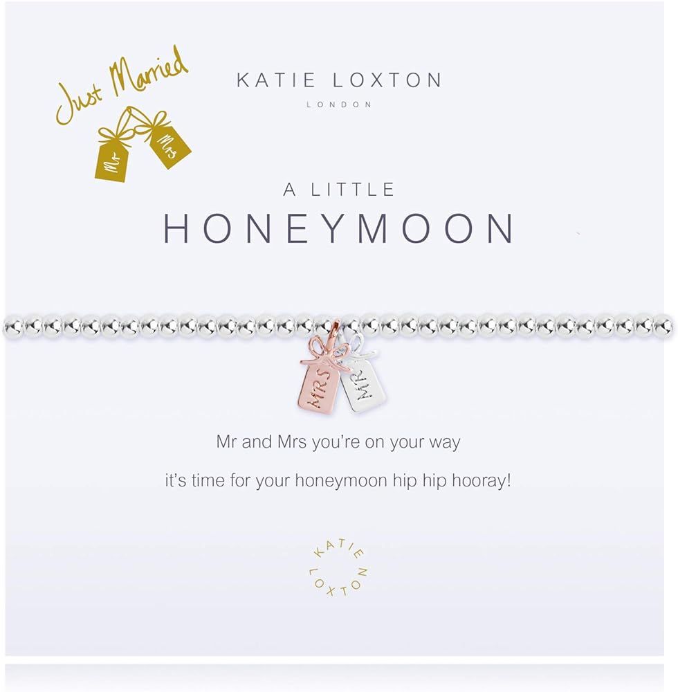 Katie Loxton a Little Wedding Womens Stretch Adjustable Band Bridal Charm Bracelet | Amazon (US)