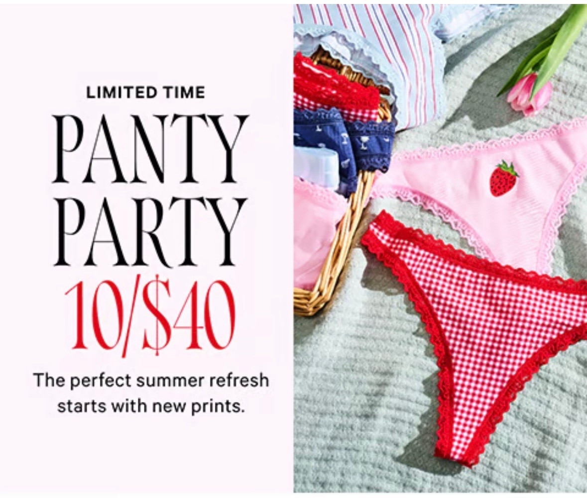 Check out this Victoria secret sale! 10 pairs for $40 

#Sale #Victoriasecretsale #LTK