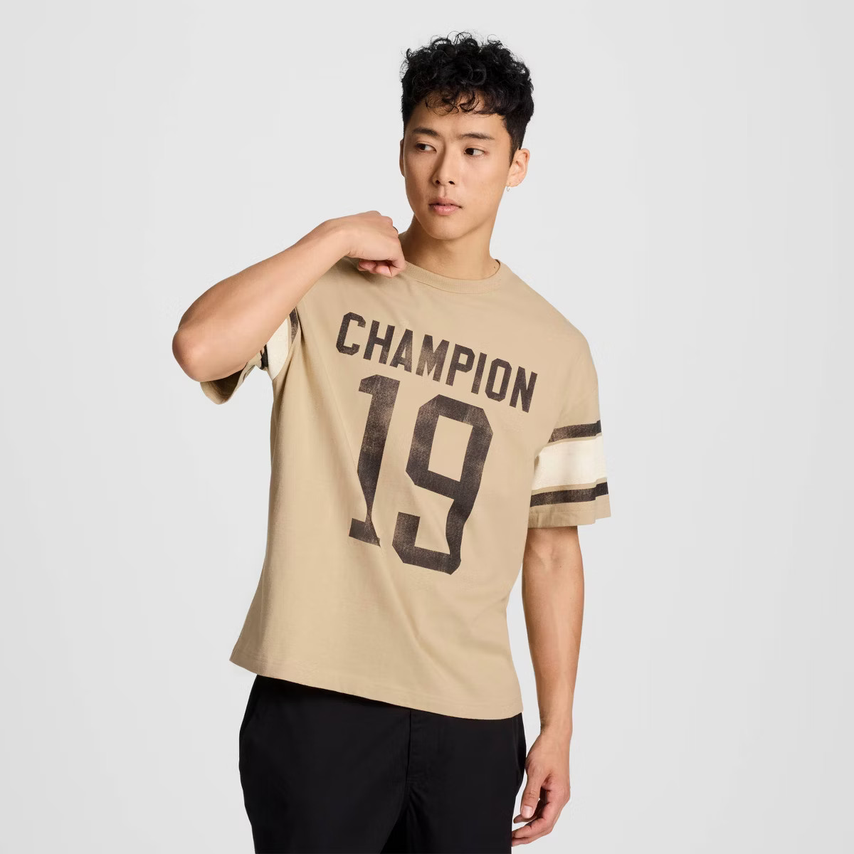 Champion Men's Homeroom Football Collegiate T-Shirt - Irish Cream | Target
