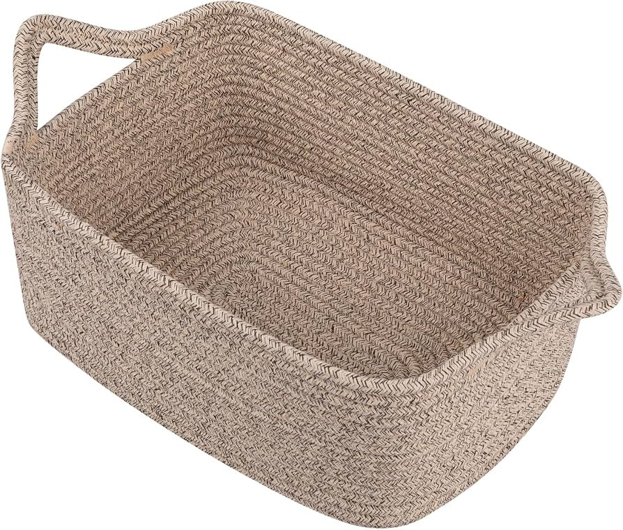 OIAHOMY Cesta tejida, cesta de regalo vacía con bolsas de regalo y cintas, cestas de cuerda para... | Amazon (US)