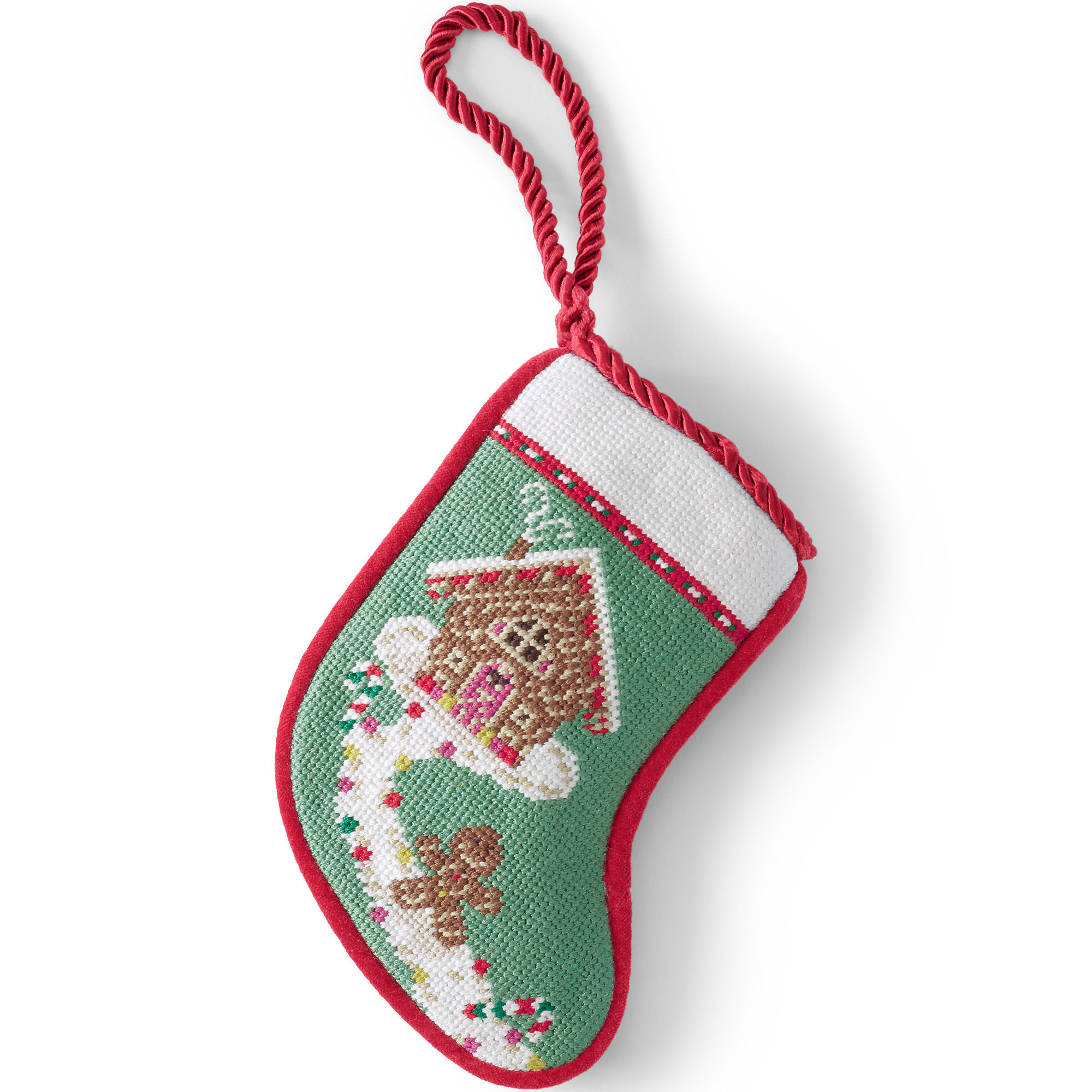 Mini Needlepoint Christmas Stocking | Lands' End (US)