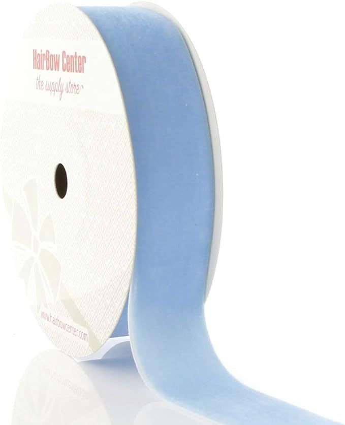 HBC 1" Velvet Ribbon 308 Frosty Blue - 25 Yards | Amazon (US)