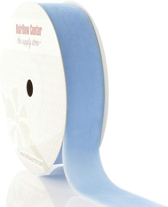 HBC 1" Velvet Ribbon 308 Frosty Blue - 25 Yards | Amazon (US)