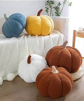 Pumpkin Pillow，Pumpkin Decor，3D Cotton Stuffed Pumpkin Pillow，Halloween Pumpkin Decor, Chil... | Amazon (US)