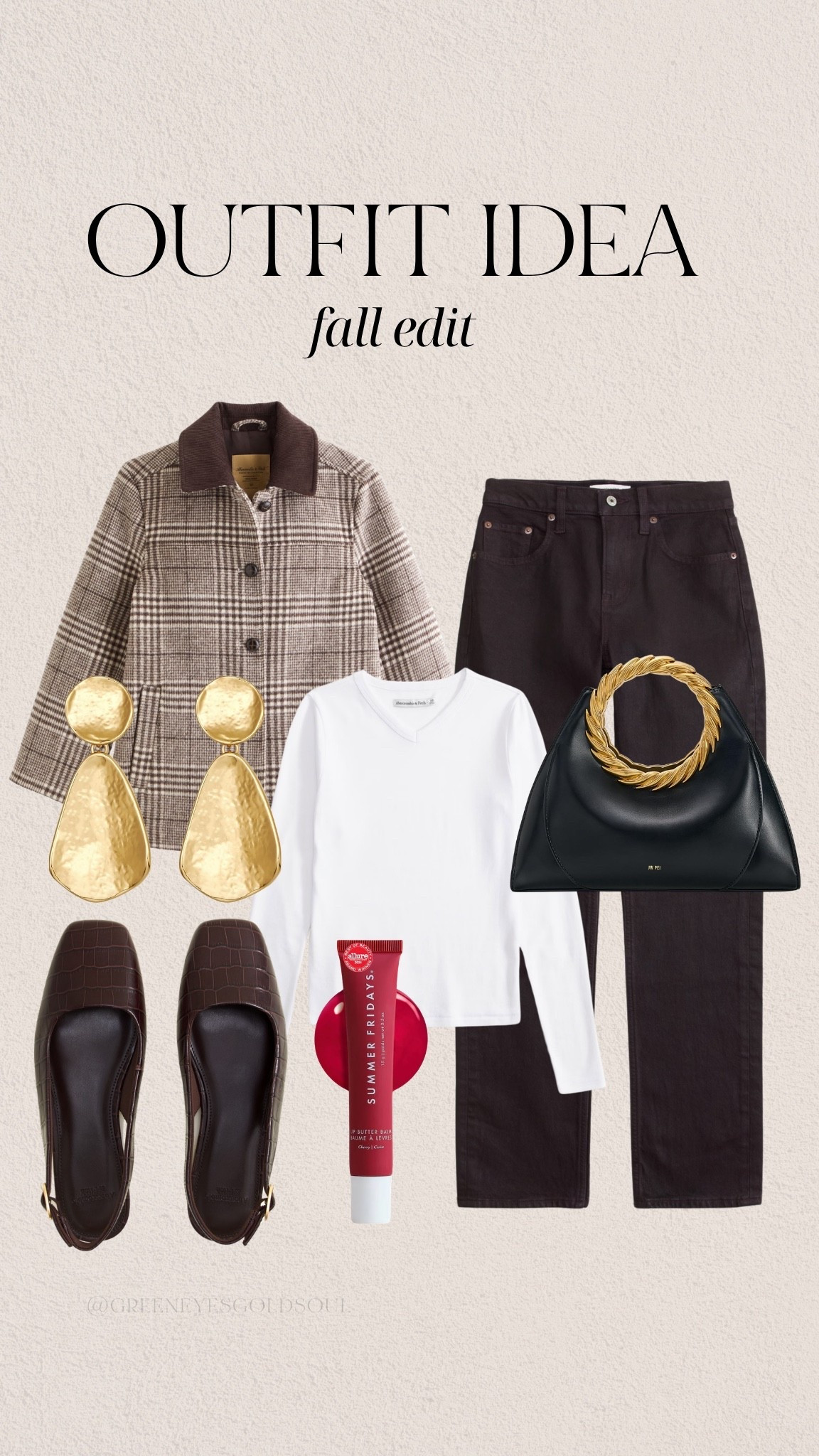 A fall outfit built around chocolate brown 🤎🍂 Dark brown denim with a crisp white tee and plaid jacket feels polished without being too dressed up. The square toe flats, statement gold earrings and black bag finish it off for an easy everyday fall look!

fall outfit idea, fall outfits for women, chocolate brown outfit, brown jeans outfit, dark brown jeans, plaid jacket, plaid fall jacket, white tee outfit, casual fall outfit, polished casual outfit, classic fall style, elevated fall outfit, neutral fall outfit, fall capsule wardrobe, fall wardrobe essentials, fall flats, square toe flats, black handbag, gold statement earrings, fall accessories, transitional fall outfit, everyday fall outfit

#FallOutfit #FallFashion #FallStyle #FallOutfits #FallWardrobe #FallFashionInspo

#LTKSeasonal #LTKootd #LTKWorkwear