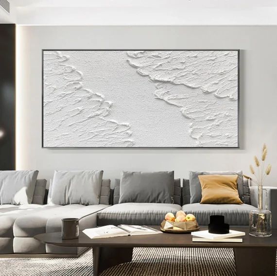 white textured wall art white abstract art painting white wall art white 3D Textured art white ab... | Etsy (CAD)
