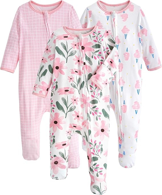 Yoofoss Baby Pajamas 100% Organic Cotton Baby Sleepers for Newborn 0-3 3-6 6-9 Months Boys Girl C... | Amazon (US)