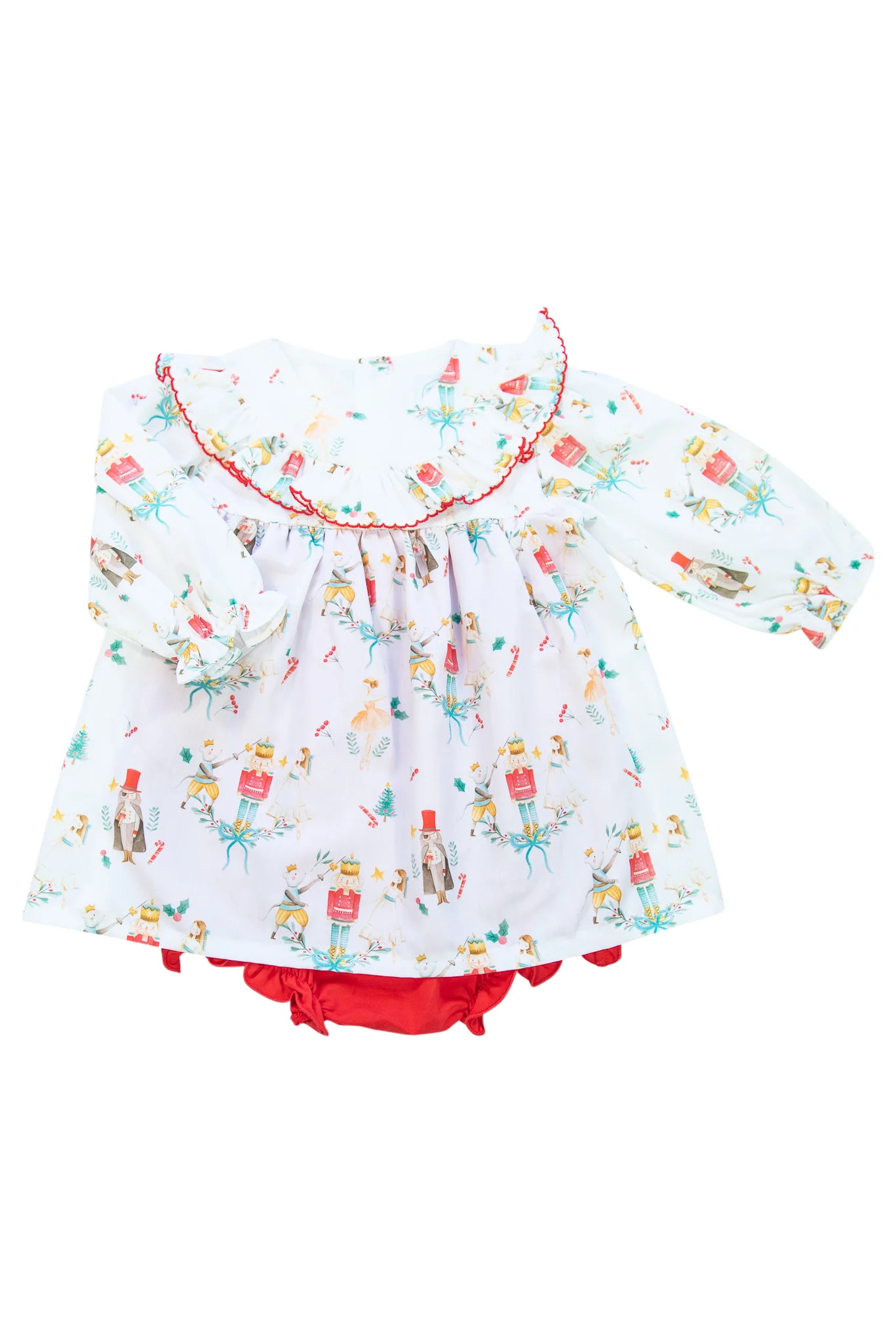 Girls Red Nutcracker Skirted Bubble | Sugar Dumplin' Kids
