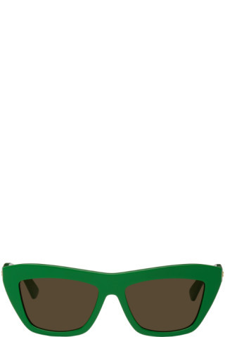 Green Cat-Eye Sunglasses | SSENSE