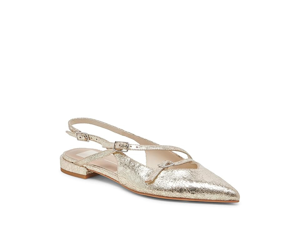 Dolce Vita Pamla (Platinum Distressed Leather) Women's Flat Shoes | Zappos