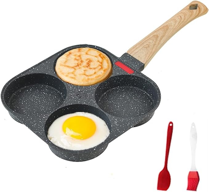 HUPECHAM 4-Cup Egg Pan Nonstick, and Granite Egg Frying Pan, Versatile Breakfast Skillet for Eggs... | Amazon (US)