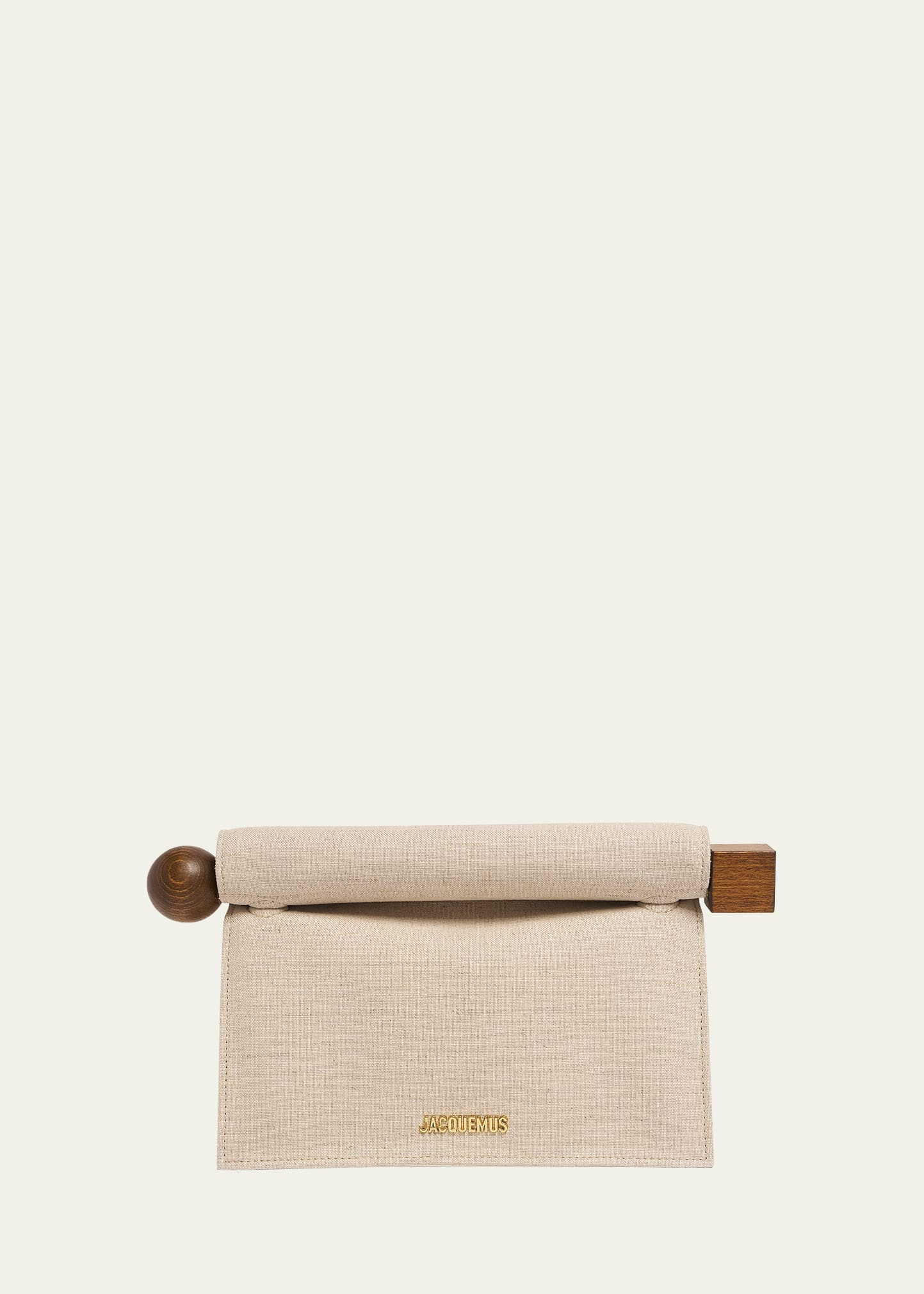 Jacquemus La Rond Carré Linen Clutch Bag | Bergdorf Goodman