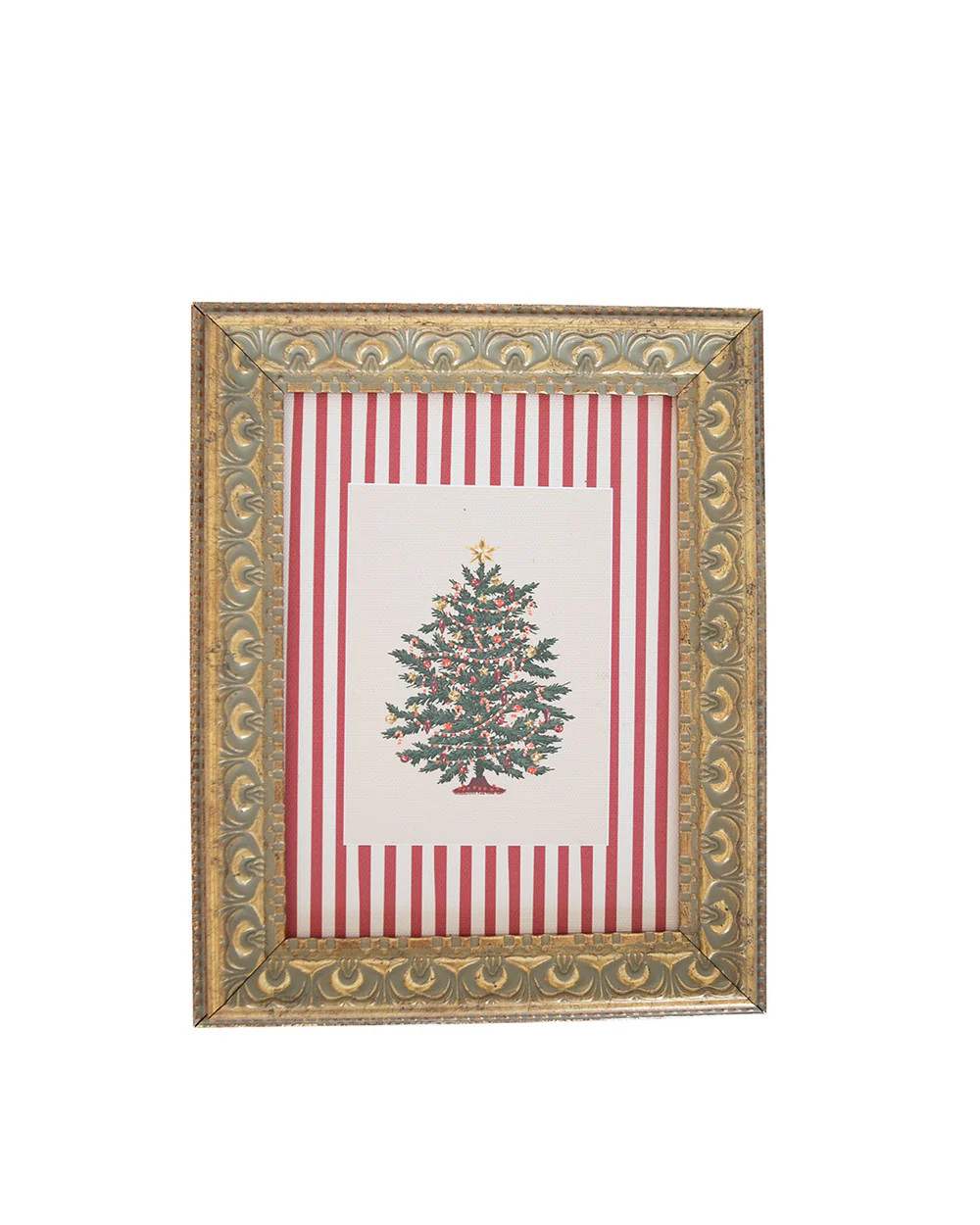 Pinstripe Christmas Tree Framed Art | Elements by Remedy