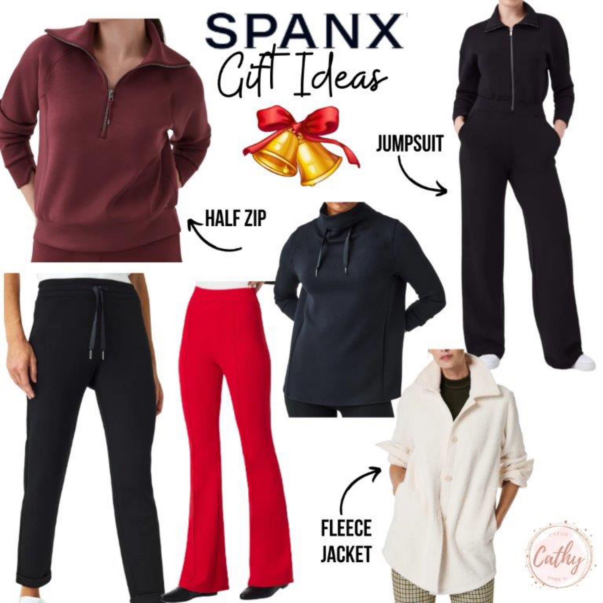 Spanx gift ideas for her! 
1. Air Essentials Half Zip
2. Air Essentials Got-Ya-Covered Pullover 
3. Air Essentials Long Sleeve Wide Leg Jumpsuit 
4. Air Essentials Tapered Pants 
5. The Perfect Pants
6. Luxe Fleece Shirt Jacket 

Spanx, loungewear, casual style, travel outfits, fashion over 50


#LTKover40 #LTKHoliday #LTKplussize