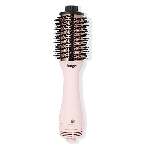L'ANGE HAIR Le Volume 2-in-1 Titanium Blow Dryer Brush | Frizz Control Blowout Hair Dryer Brush For Drying And Straightening | Volumizing Hot Air Styler For All Hairstyles | Oval Barrel | Blush - 60mm | Amazon (US)