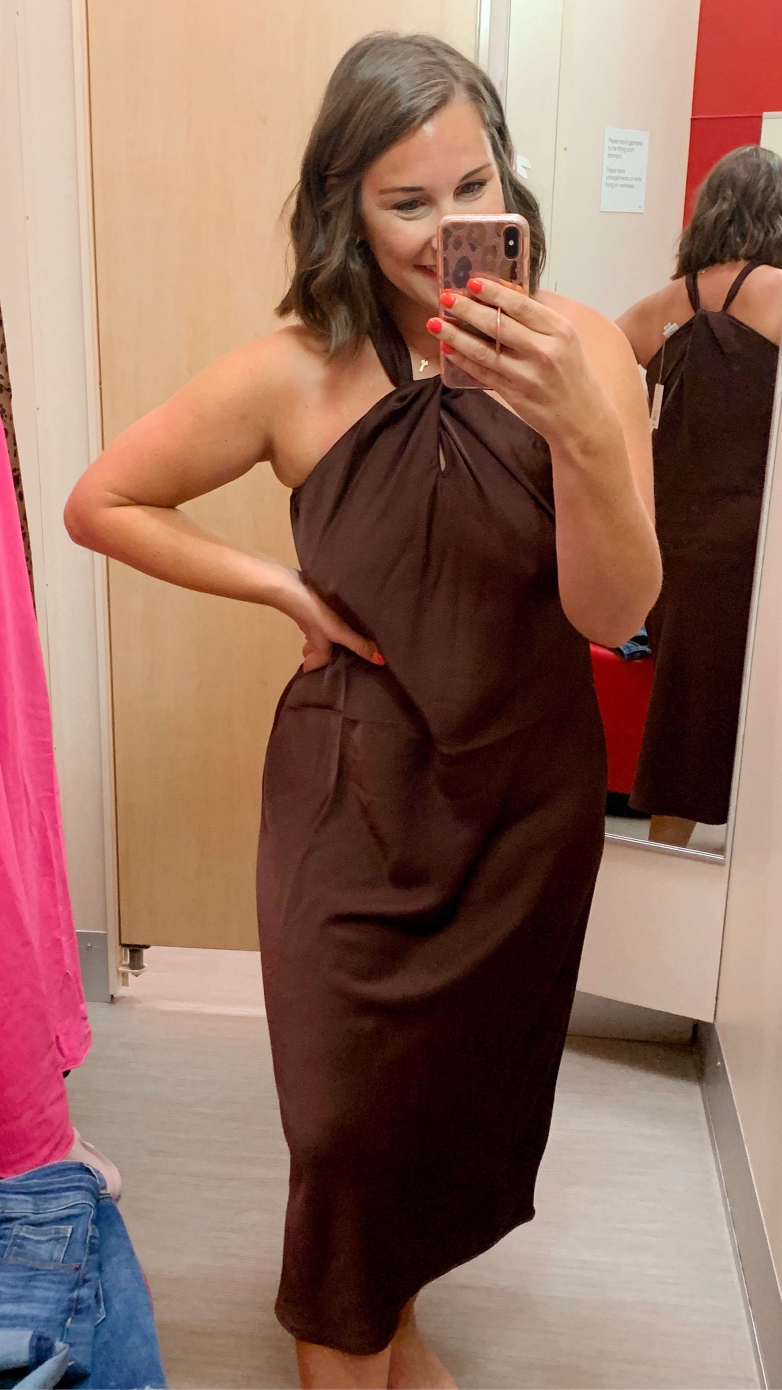Brown Satin Dress Target Odette Satin Mini Dress