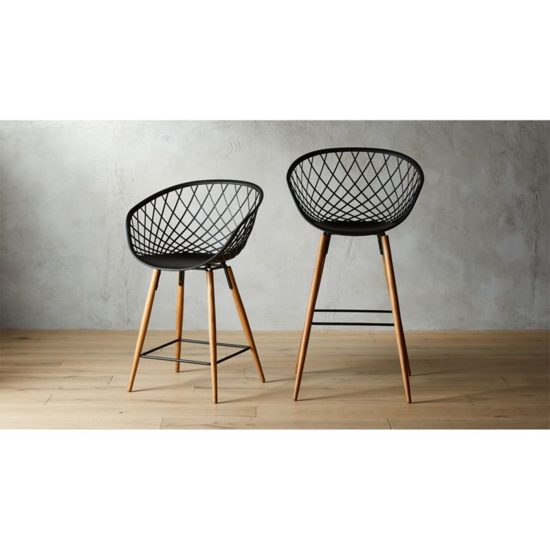 Sidera Black Bar Stools | CB2 | CB2
