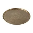 Better Homes & Gardens Medium 14" Round Antique Brass Hammered Metal Decorative Tray by Dave & Je... | Walmart (US)