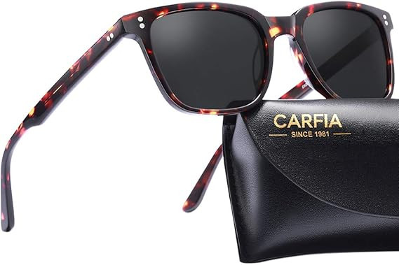 CARFIA Acetate Polarized Sunglasses for Women Small Face - AntiGlare UV400 Protection CA5354 | Amazon (US)