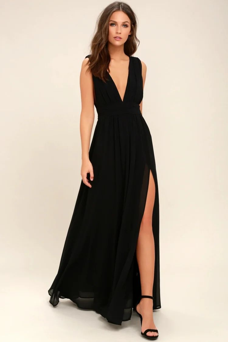 Heavenly Hues Black Maxi Dress | Lulus (US)
