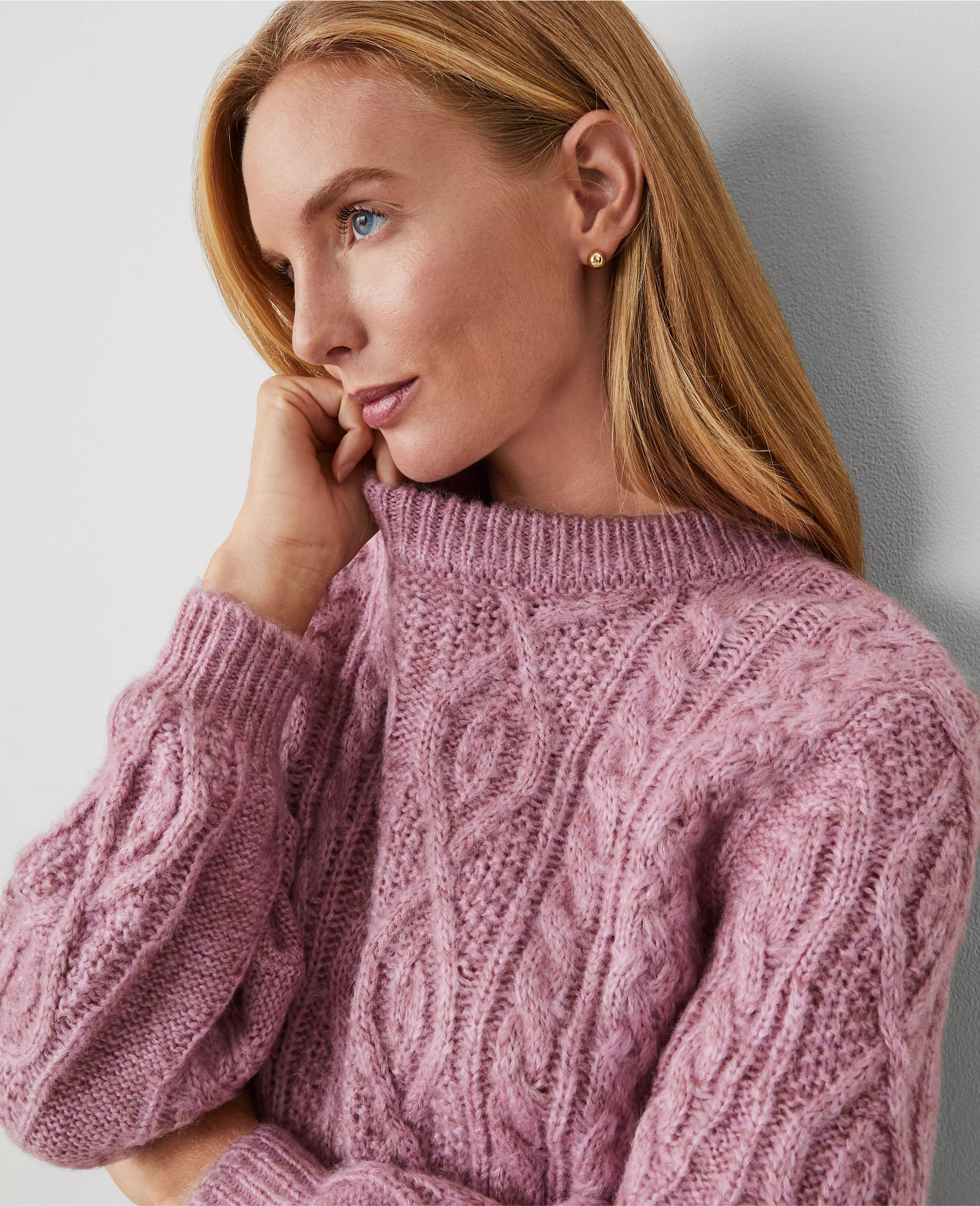 Petite Cable Bell Sleeve Sweater | Ann Taylor (US)