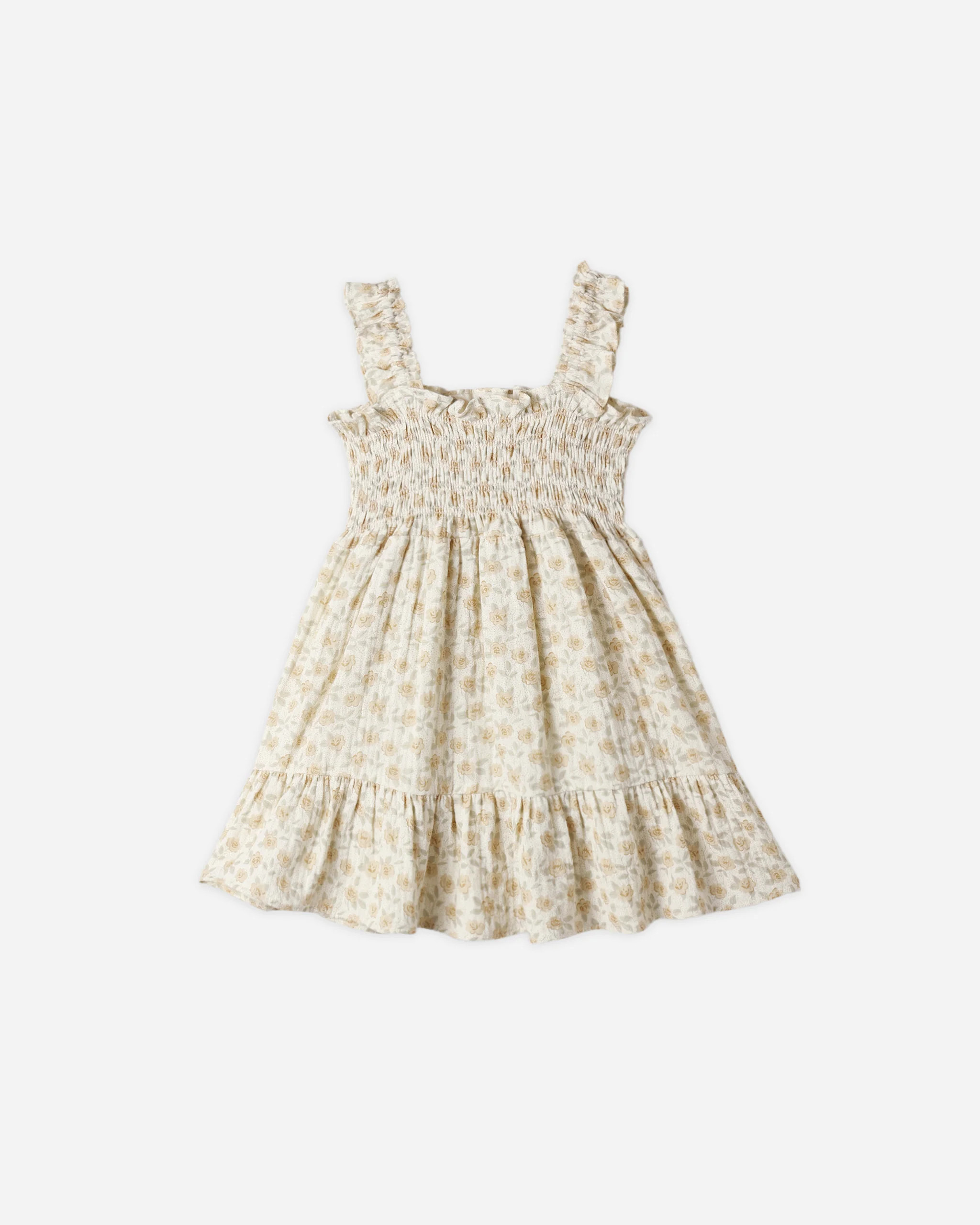 Sutton Dress Yellow Floral | Rylee + Cru