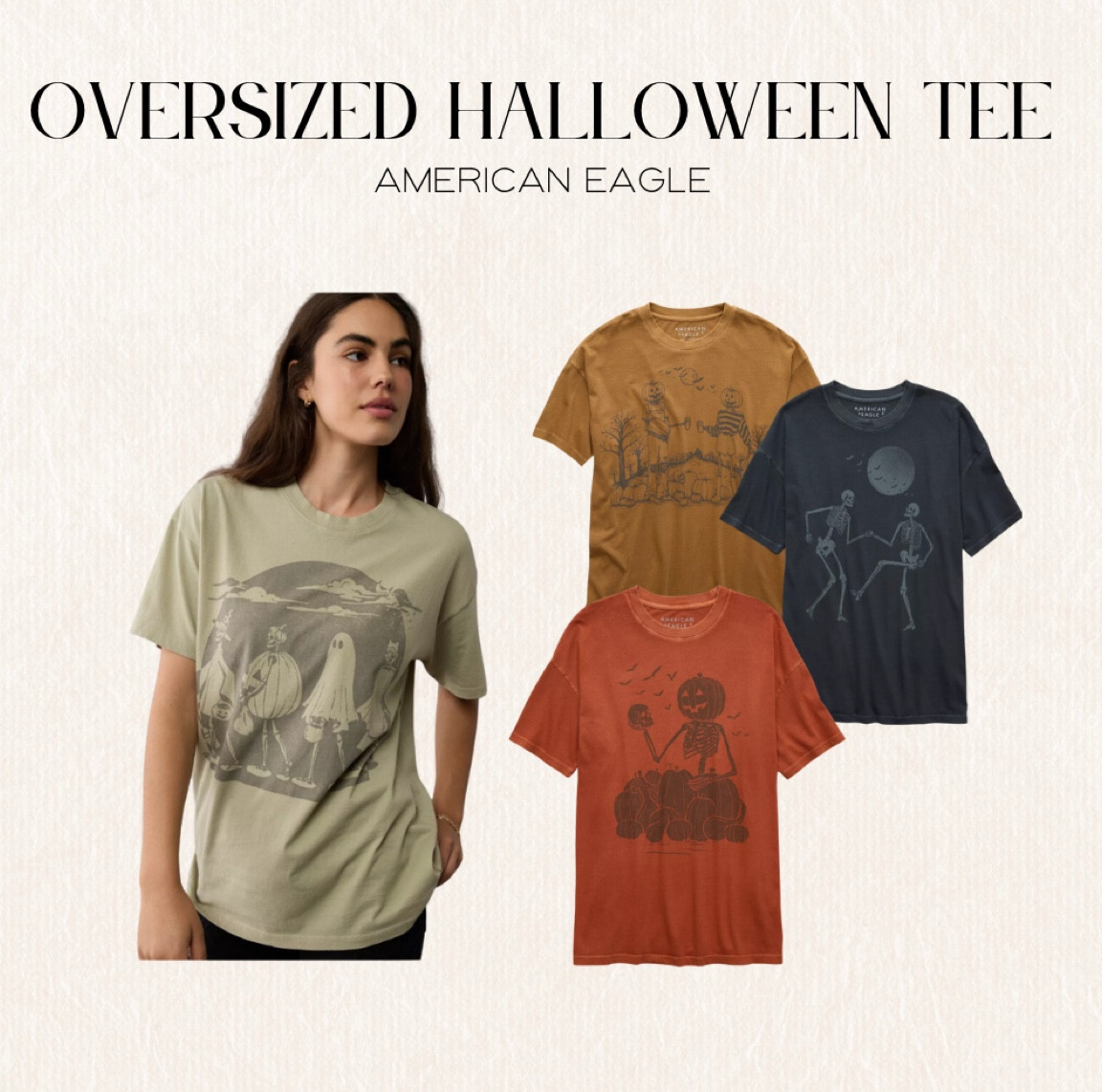 Love these American Eagle oversized Halloween tees! 

#LTKHalloween