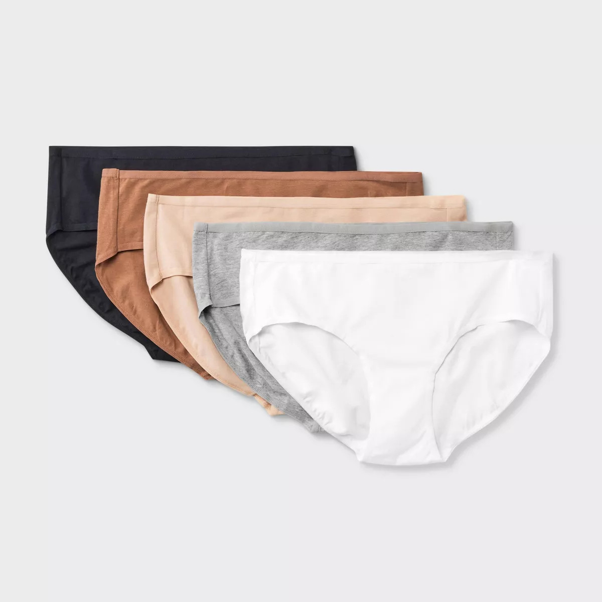 Women's 5pk Cotton Blend Hipster Underwear - Dealworthy™ Assorted Neutral S | Target