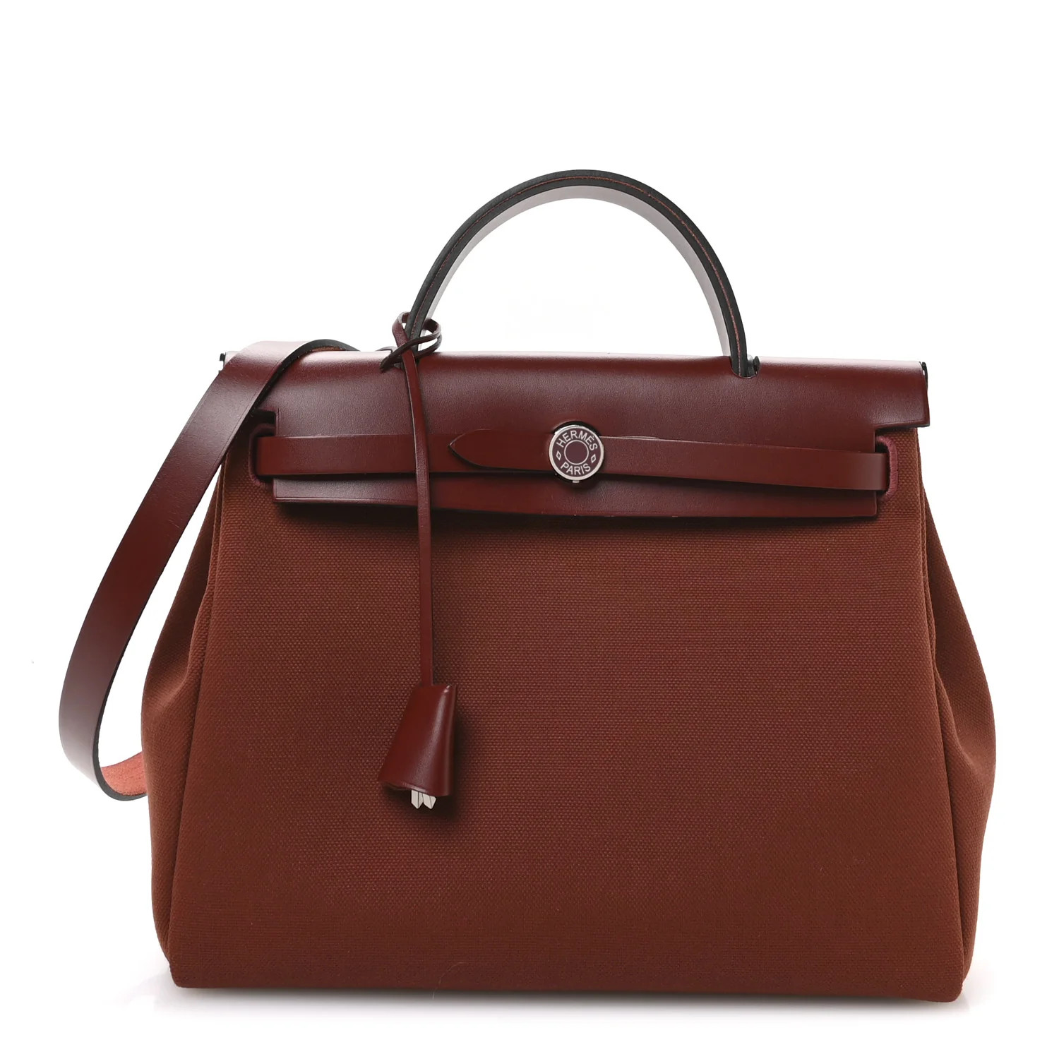 Military Toile Vache Hunter Laque Herbag Zip Retourne 31 PM Brique | FASHIONPHILE (US)