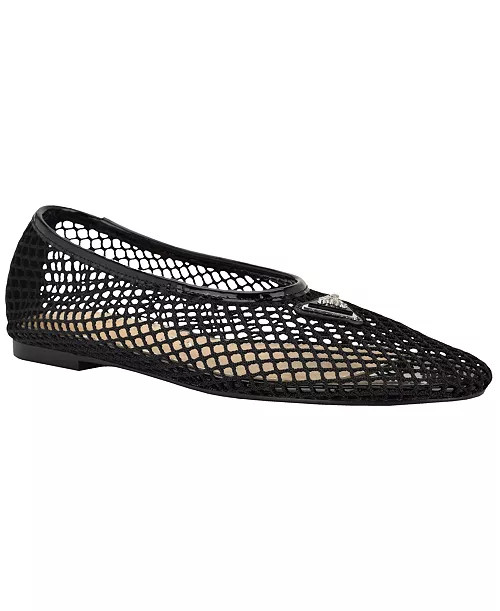 Women's Aylora Triangle Logo Woven Mesh Ballet Flats | Macy's