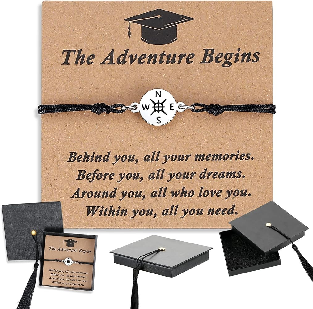 SAM & LORI 2025 Graduation Gifts for Her/Him - Adjustable Bracelet Comes in Cap Box with Quote Ca... | Amazon (US)