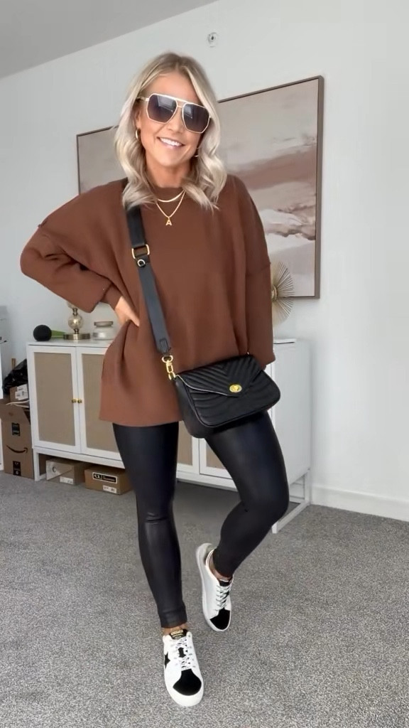 Amazon Winter Outfit Idea🤎
This sweater is one of my favorites and a total FP lookalike for less! And these faux leather leggings you will wear with everything! 
Sweater-light coffee size small 
Leggings size small 

Amazon outfit, winter outfits, casual style. Amazon fashion, Amazon finds, petite fashion, midsize fashion, oversized sweater

#LTKootd #LTKSeasonal #LTKMidsize