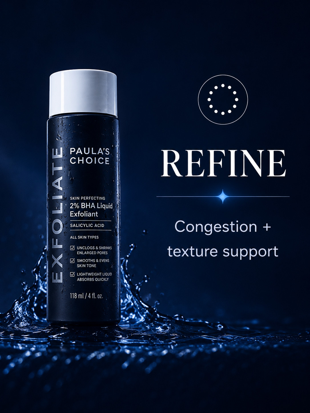 Physical scrubs address surface cell sloughing, but persistent congestion requires a lipophilic mechanism.

Paula’s Choice 2% BHA Liquid Exfoliant remains a definitive benchmark in topical formulation because Beta Hydroxy Acid is uniquely oil-soluble. Unlike AHAs, which work primarily on the upper epidermal layer, Salicylic Acid penetrates the lipid-rich environment of the pore to dissolve keratinized debris and hardened sebum from within.

Application Logic: Introduce gradually—2 to 3 evenings per week on dry skin following clearance. Follow immediately with a lipid-replenishing compound to maintain optimal hydration balances, and enforce rigorous daytime photoprotection.

🛒 Formulation details and purchase link available below.

#GlossBureau #IngredientAnalysis #SalicylicAcid #CosmeticFormulation #PoreCare #LTKbeauty 

 #LTKselfcare #LTKOver40 #LTKBeauty