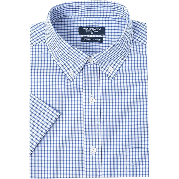 Van Heusen Men's Regular Fit Gingham Button Down Collar Dress Shirt - Amazon Exclusive | Amazon (US)