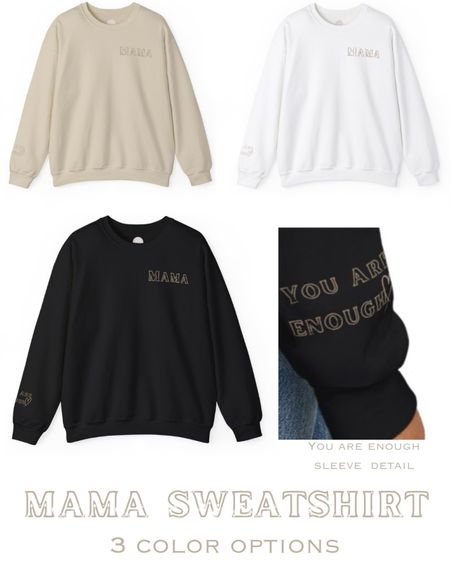 Mama you are enough sweatshirt. Great gift idea for her. Especially a great Mother's Day gift

•mama sweatshirt •you are enough •for her •gift for her •gift idea •aesthetic sweatshirt •mama sweater •outfit •minimalist •gift guide •new mom gift •neutral mama sweatshirt 

#LTKmidsize #LTKfamily #LTKtravel