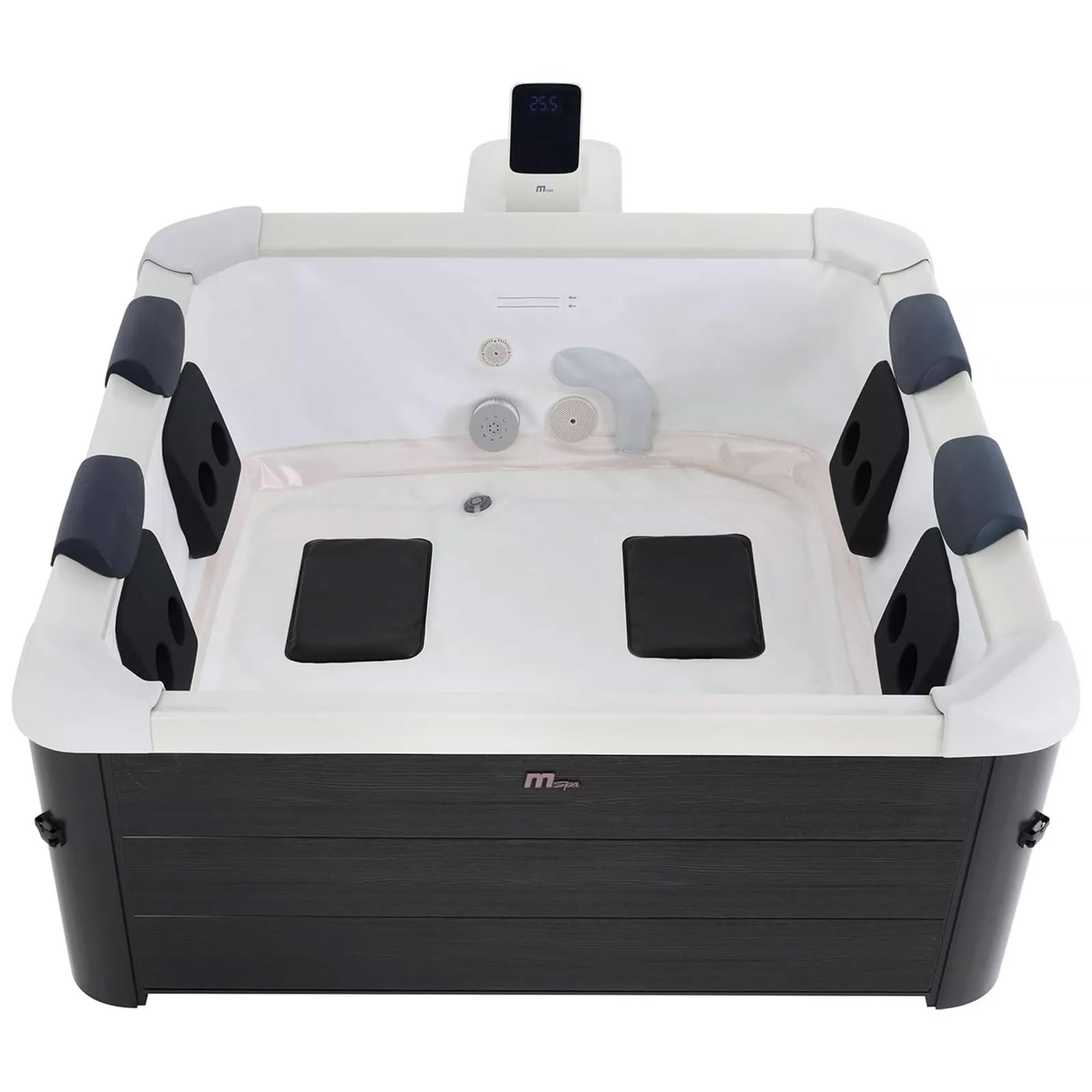 Oslo 4-6 Person Square Outdoor Inflatable Hot Tub Spa - with Standard Cover, 120 Air Bubbling and... | Amazon (US)