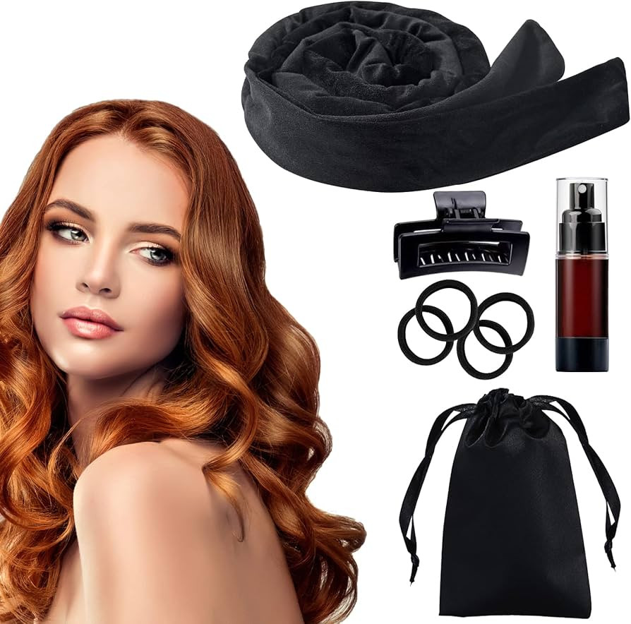 Bicico Heatless Hair Curling Headband for Women, No Heat Curl Ribbon for Overnight Waves and Curl... | Amazon (US)