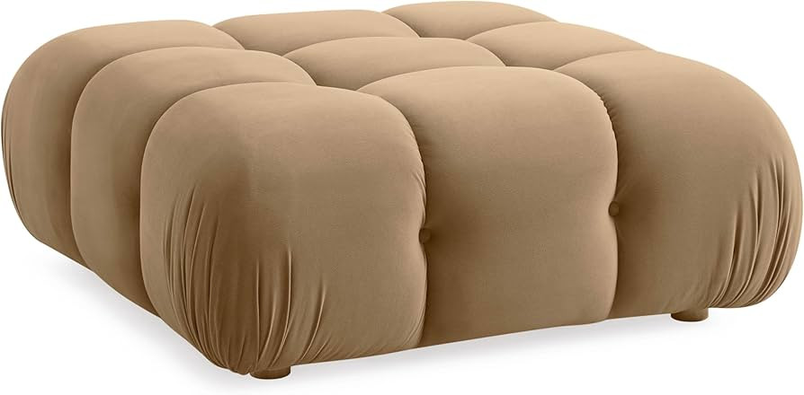Tov Furniture Calliope Cafe Au Lait Performance Velvet Modular Ottoman | Amazon (US)