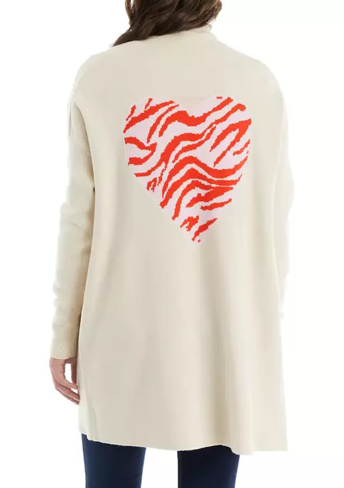 Women's Long Heart Back Cardigan | Belk