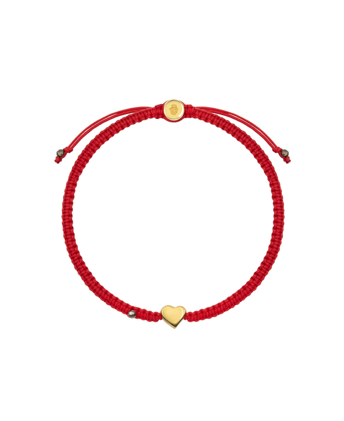 Karma and Luck Enchanting Love - Red String Gold Heart Charm Bracelet - Red/gold | Macy's
