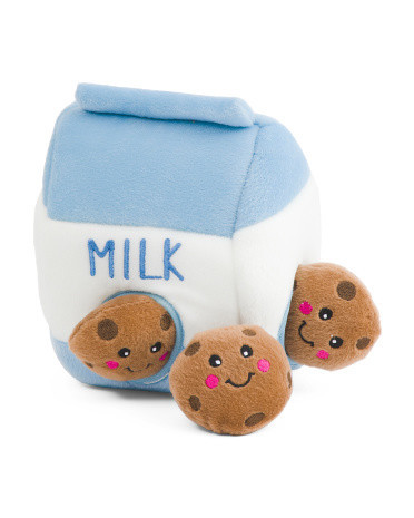 Burrow Milk And Cookies Interactive Puzzle Dog Toy, Polyester | TJ Maxx