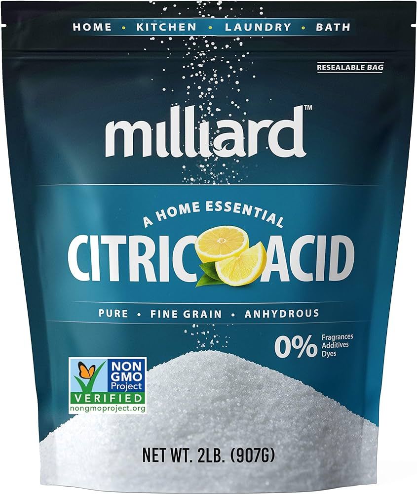 Amazon.com : Milliard Citric Acid - 100% Pure Food Grade Non-GMO Project Verified (2 Pound) : Spi... | Amazon (US)