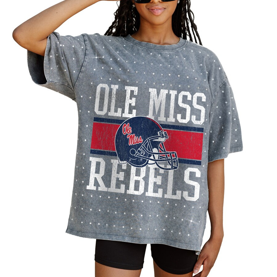 Ole Miss Rebels Gameday Couture Women's On the Ball Oversized T-Shirt - Gray | Fanatics