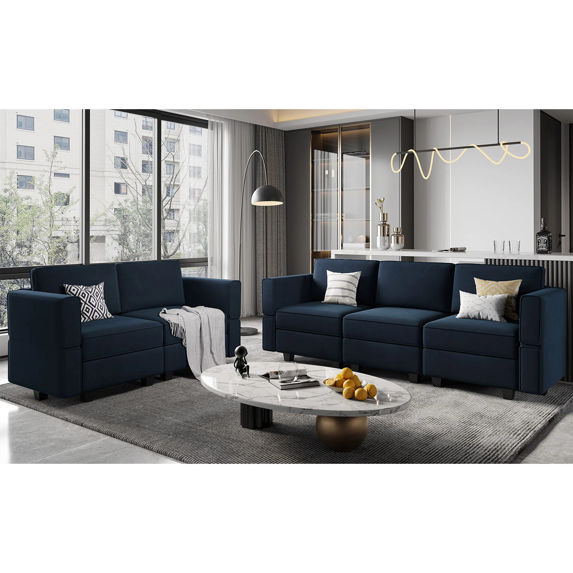 Teangela Sectional Living Room Set Storage Seat Livingroom Sofa, 2-Seat Sofa & 3-Seat Sofa | Wayfair North America
