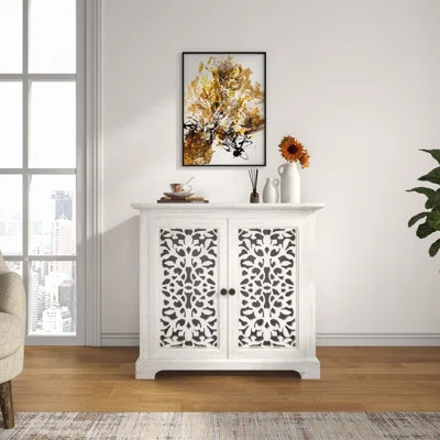 Antique Sideboard Storage Cabinet, Vintage Accent Cabinet, 2 carving Doors Buffet Server Console Cabinet for Kitchen Dining Room Living Room Hallway | Wayfair North America