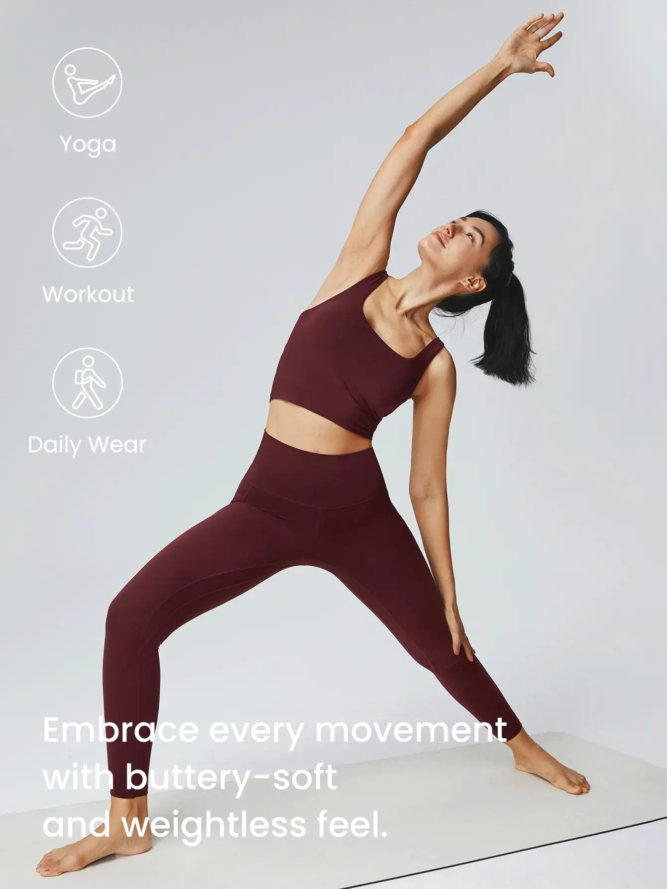 GLOWMODE 24" FeatherFit™ High-Rise Side Pocket Leggings | SHEIN