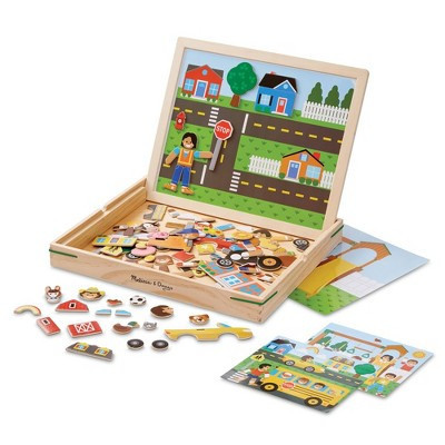 Melissa & Doug Wooden Magnetic Matching Picture Game With 119 Magnets and Scene Cards | Target