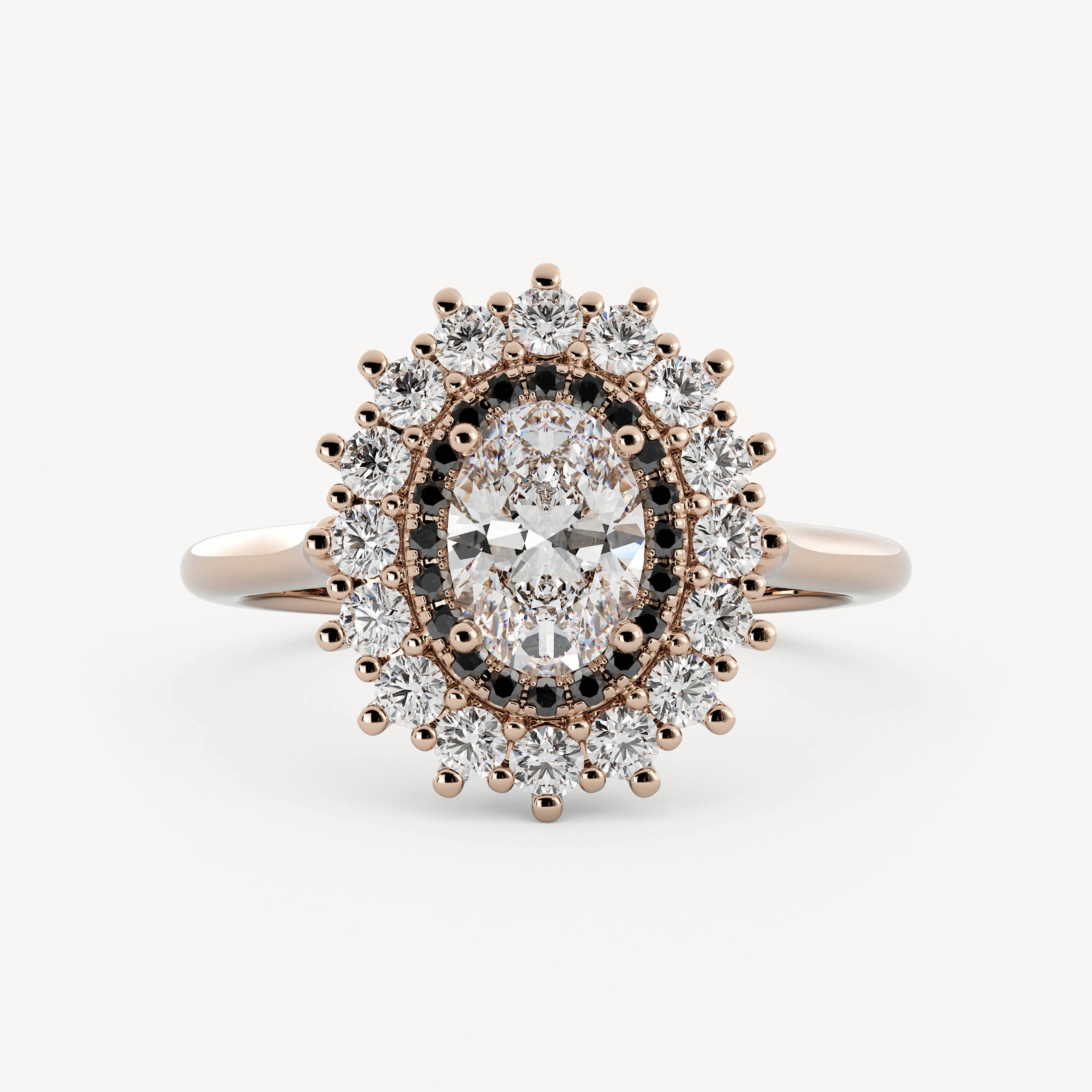 Pepper - 14K Rose Gold - Oval - Natural Diamond | Olive Ave Jewelry