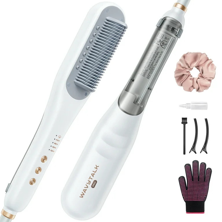 Wavytalk Pro Steam Hair Straightener Brush, 3 in 1 Straightening Brush, Steam Reduces Damage, Nou... | Walmart (US)