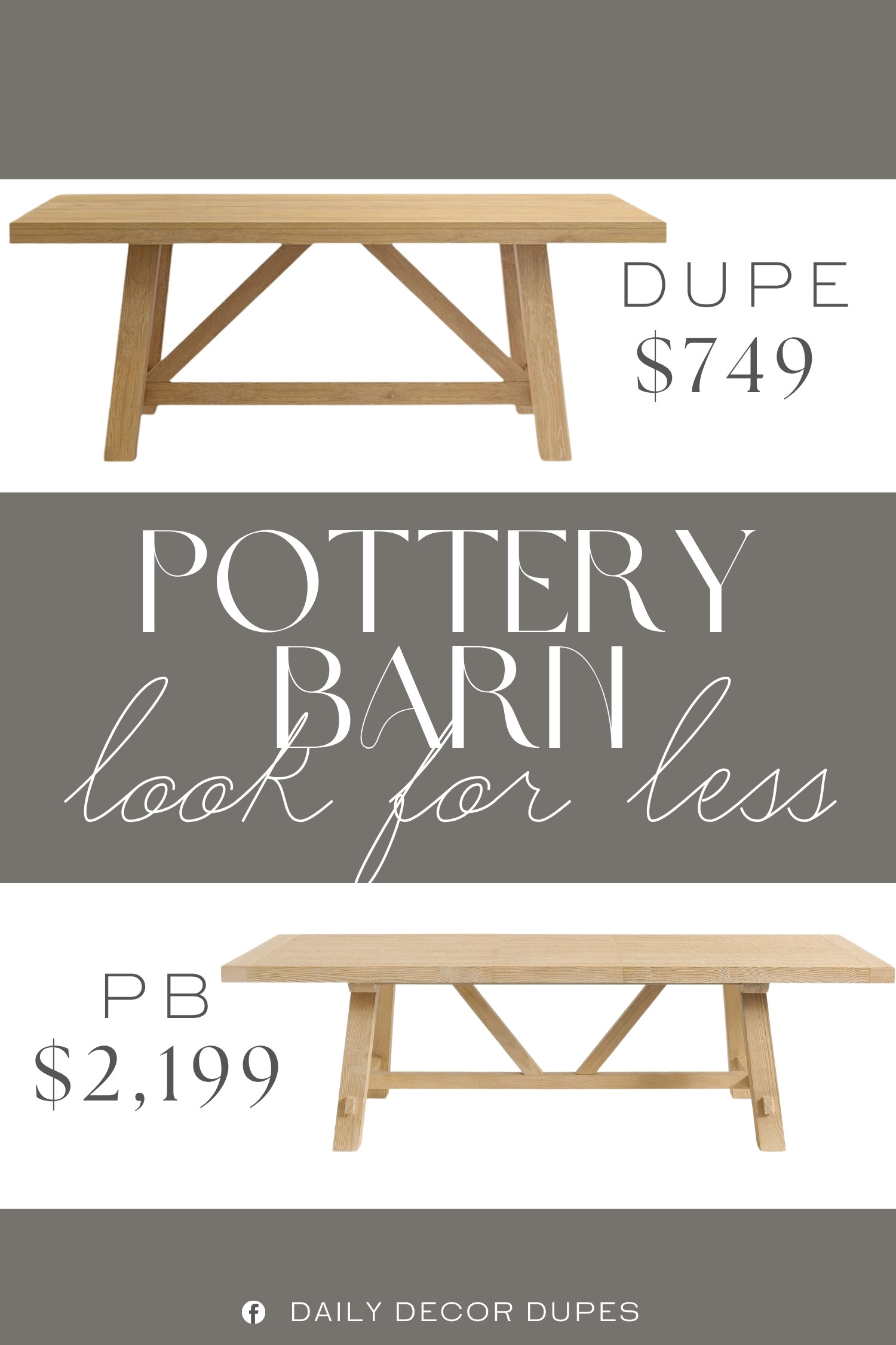 A timeless dining table can make the whole room feel warmer, more inviting, and ready for everyday moments. This farmhouse trestle dining table features a classic silhouette, beautiful wood tones, and a sturdy base that brings effortless charm to your dining space. It works beautifully with modern farmhouse, traditional, rustic, and transitional home decor styles. Whether you are gathering for weeknight dinners or hosting family and friends, this table creates a beautiful foundation for making memories around the table. 🍽️🏡✨

Home more affordable option find similar look for less budget friendly affordable cheap cheaper beautiful pretty. Clearance sale coupon code discount code promo code luxury Inspo inspiration inspired by idea ideas Love like these? I share multiple every day in my FB group.
#PotteryBarnInspired #FarmhouseDiningTable #TrestleDiningTable #WoodDiningTable #DiningRoomFurniture #DiningRoomInspo #ModernFarmhouseStyle 

 #LTKHome